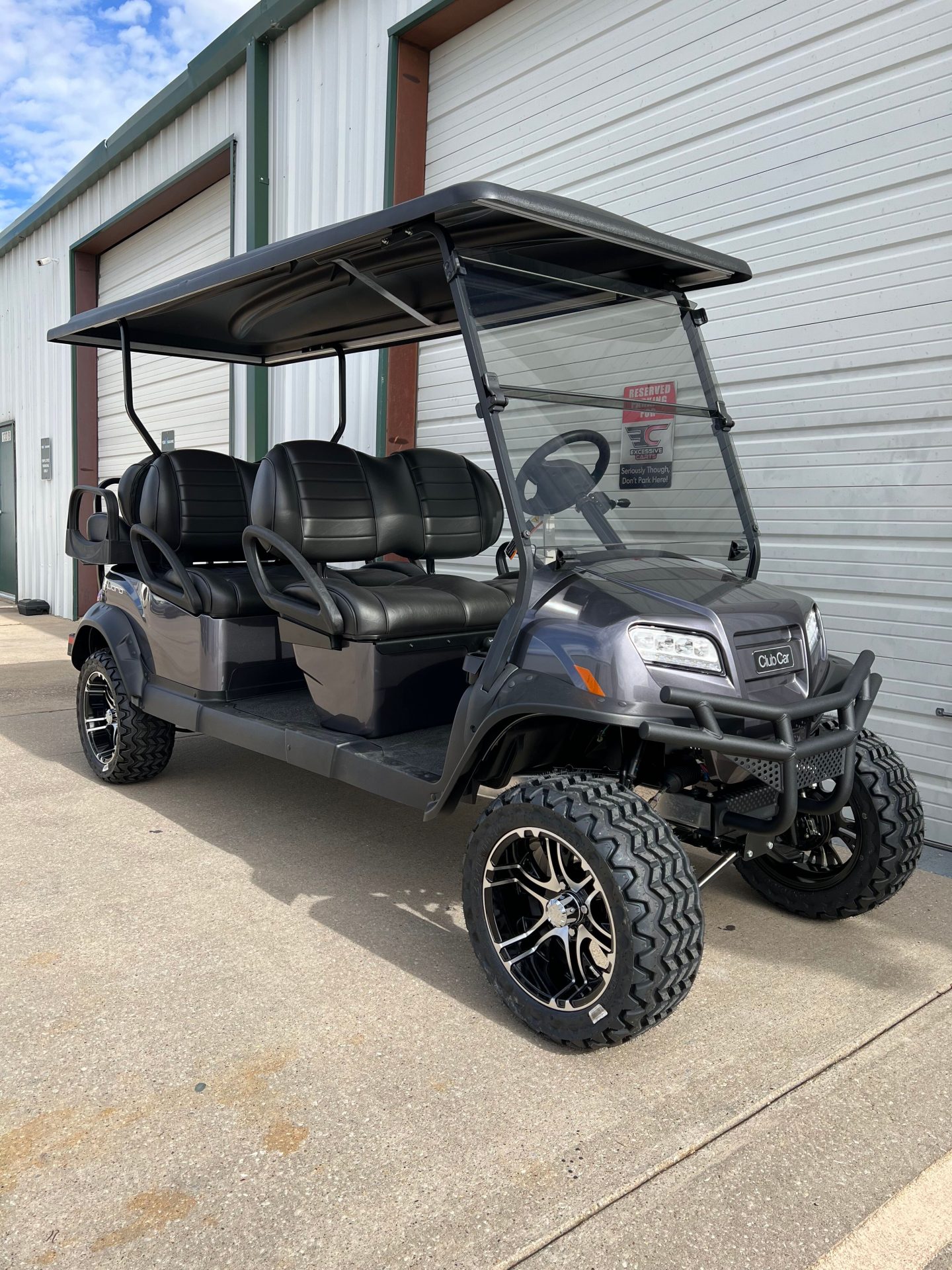Club Car Onward 6 Passenger Lifted Grey Excessive Carts