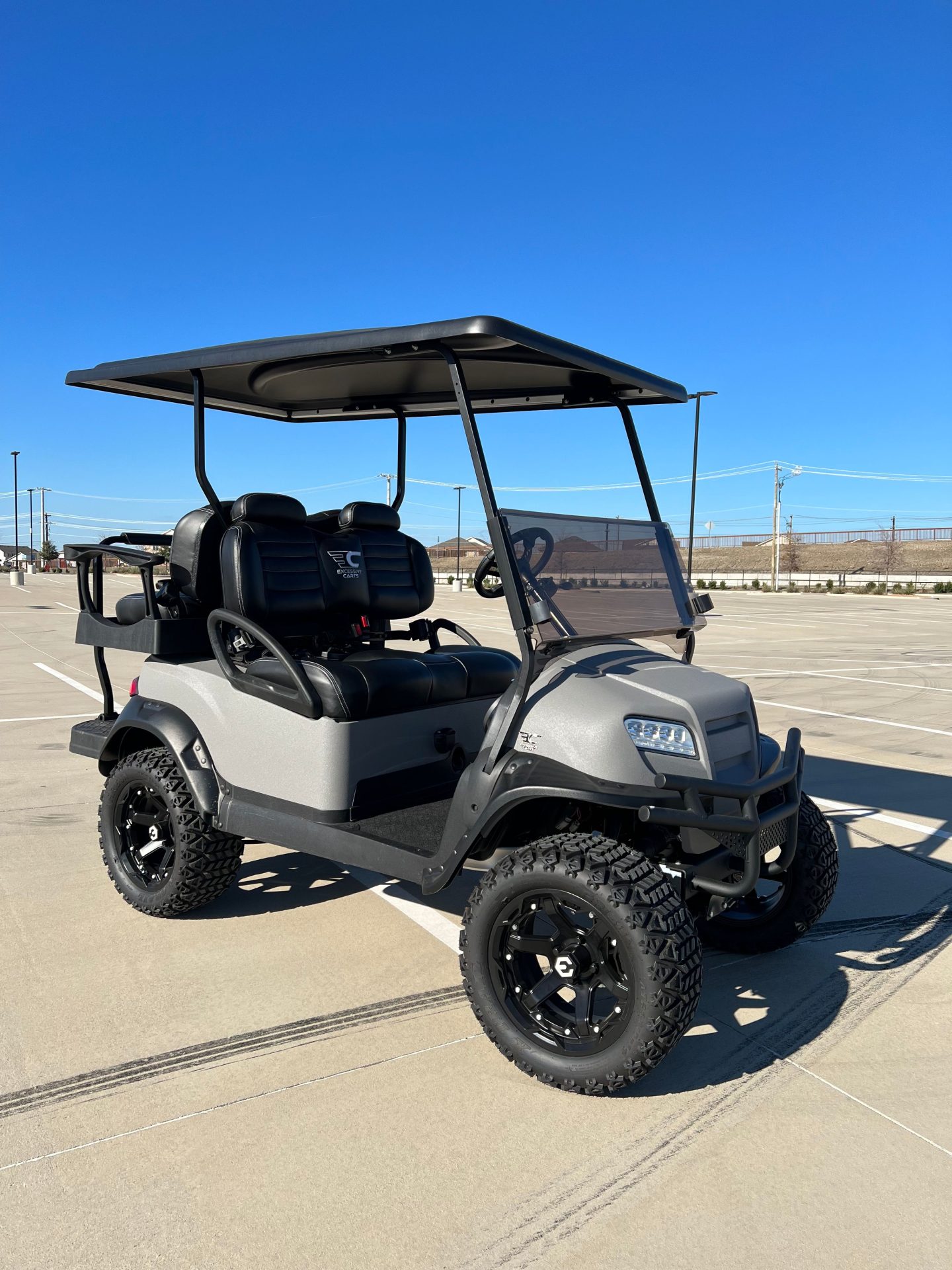 Excessive Custom 4 Passenger Lifted Nardo Gray Kevlar Excessive Carts