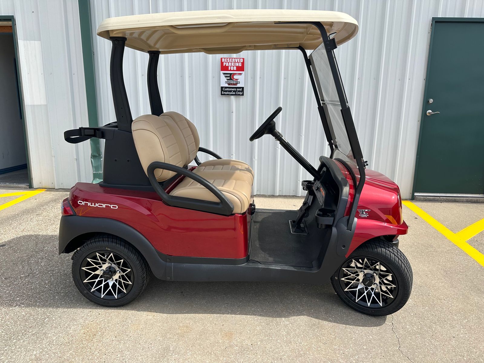 Club Car Onward 2 Passenger Non-lifted Red | Excessive Carts