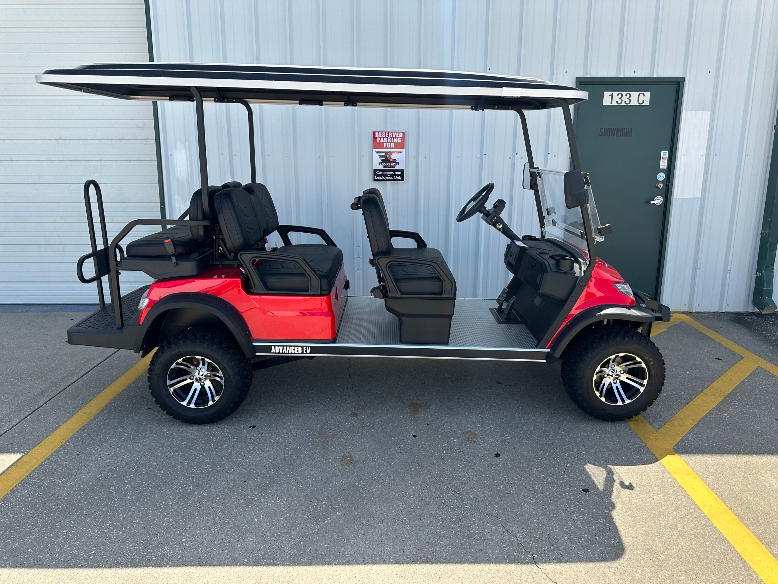 Advanced EV Advent 6 Passenger Lifted Red Excessive Carts